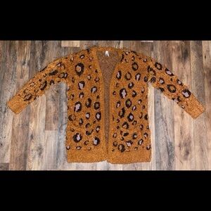 Cheetah print cardigan